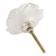 White Golden Rose Ceramic Cabinet Knobs